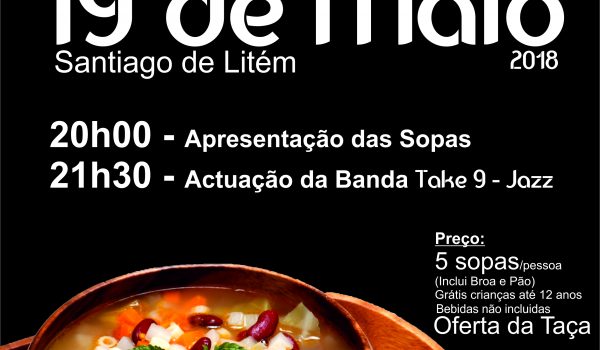 3º Festival de sopas decorre dia 19 de Maio em Santiago de Litém
